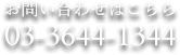 お問合せはこちら 03-3644-1344